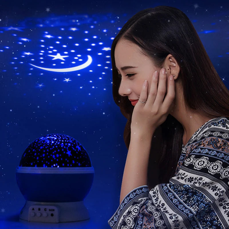 Night Lamp Projector Starry Sky Night Light Projector Baby Lamp Decor Rotating Starry Nursery Moon Galaxy Projector Table Light