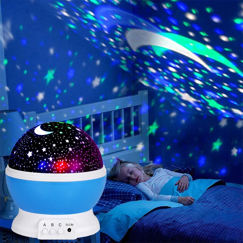 Night Lamp Projector Starry Sky Night Light Projector Baby Lamp Decor Rotating Starry Nursery Moon Galaxy Projector Table Light