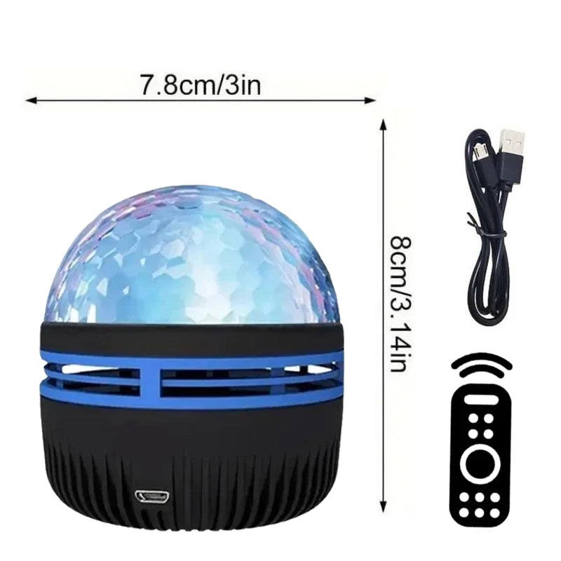 Northern Lights Night Light LED Porjection Lamp USB Plug-in Use Remote Control Projection LED Night Lamp for Home Bedroom Decor