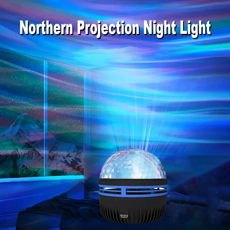 Northern Lights Night Light LED Porjection Lamp USB Plug-in Use Remote Control Projection LED Night Lamp for Home Bedroom Decor