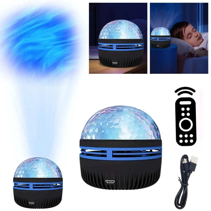 Northern Lights Night Light LED Porjection Lamp USB Plug-in Use Remote Control Projection LED Night Lamp for Home Bedroom Decor