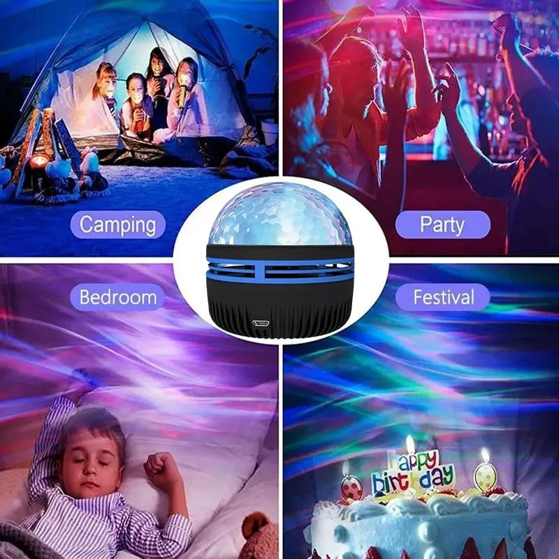 Northern Lights Night Light LED Porjection Lamp USB Plug-in Use Remote Control Projection LED Night Lamp for Home Bedroom Decor